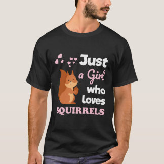 Camiseta Garotas Esquilo Dão Apenas Uma Menina Que Ama Esqu