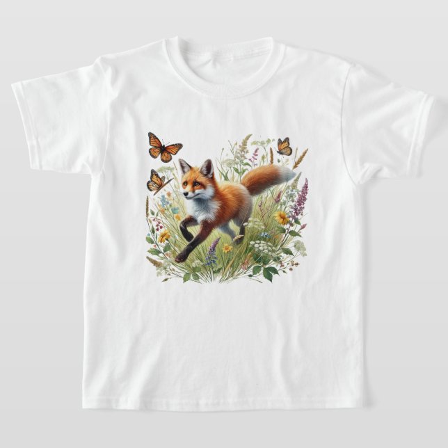 Camiseta Garotas fofas amantes da raposa  (Postura )
