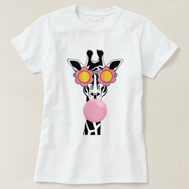 Camiseta Garotas Garotas Meninas Girafas Girafas Amante (Frente do Design)