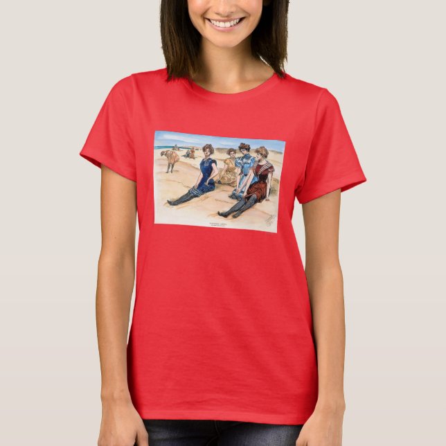 Camiseta Garotas Gibson Na Praia, 1900 (Frente)