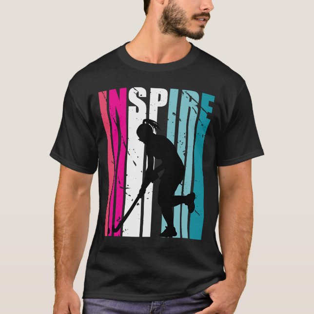 Camiseta Garotas Hockey Inspire Coach Hockey Retro Field Ho (Frente)