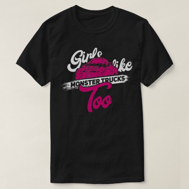 Camiseta Garotas Monstros Presentes Motores de Esporte Gran (Frente do Design)
