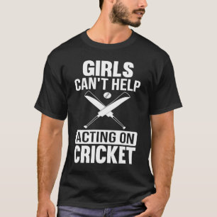 Camiseta Garotas não podem ajudar a atuar no críquete