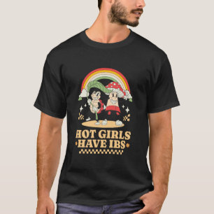 Camiseta Garotas Quentes Têm Problemas de Estômago IBS Dige