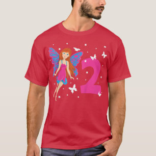 Camiseta Garotas segundos aniversários Borboletas De Fada I