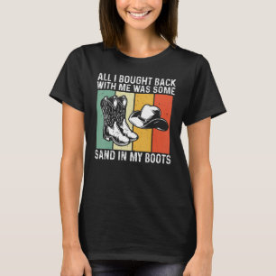Camiseta Garotas-Vaca Vêm Fazendeiros Areia Em Minhas Botas