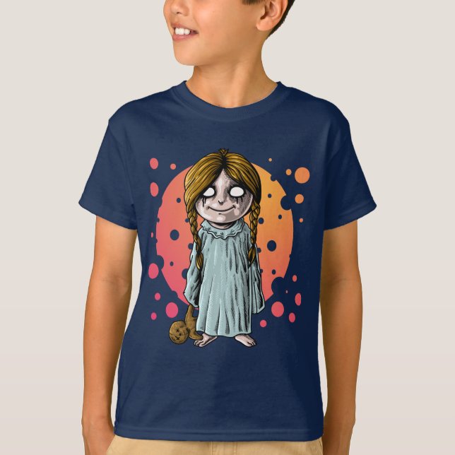 Camiseta Garotinha assustadora (Frente)