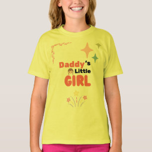 Camiseta : Garotinha Fofa do Papai Estrelas e Brilhos Crian