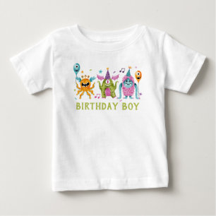 Camiseta Garotinho Aniversariante Monstrinho 