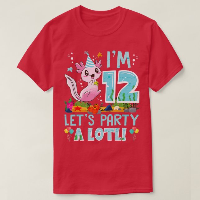Camiseta Garoto 12 Axolotl de 12 anos (Frente do Design)