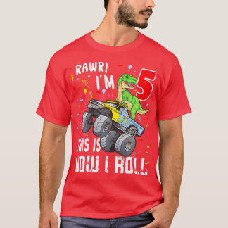 Camiseta Garoto 5 de Aniversário de 5 Anos