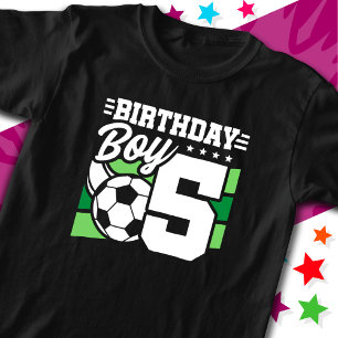 Camiseta Garoto 5 de Aniversário do Festa de Futebol de 5 A