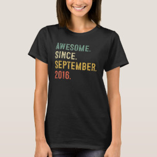 Camiseta Garoto 6 Bday De 6 Anos Incrível Desde 2 De Setemb