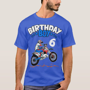 Camiseta Garoto 6 de Aniversário, Crianças De Bicicletas De
