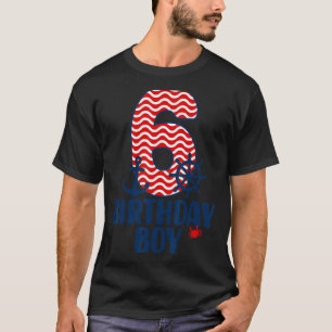 Camiseta Garoto 6 de Aniversário Náutico Veleja 6 Anos B Di