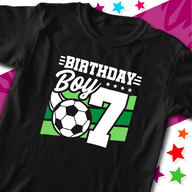 Camiseta Garoto 7 de Aniversário do Festa de Futebol de 7 A (Criador carregado)