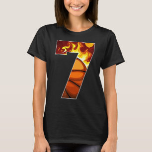 Camiseta Garoto 7 de Poço De Aniversário De Basquete Sete 7