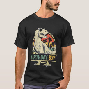 Camiseta Garoto aniversário de criança Dino Rex Dinossauros