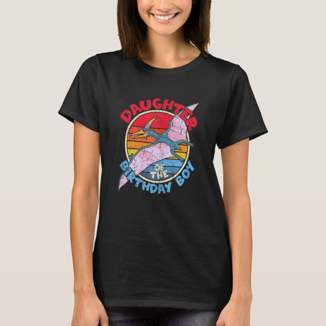 Camiseta Garoto Aniversário Eu Filha Pterodactylus I Famíli (Frente)