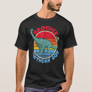 Camiseta Garoto Aniversário Eu Irmão I Brachiosaurus I Mães