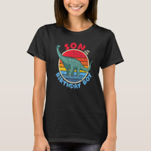 Camiseta Garoto Aniversário I Filho I Brachiosaurus I Famil