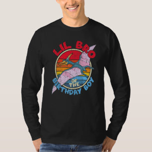 Camiseta Garoto Aniversário I Lil Bro I Pterodactylus I Mãe