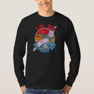 Camiseta Garoto Aniversário I Lil Sis I Pterodactylus I Mãe