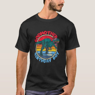 Camiseta Garoto Aniversário I Madrinha Tyrannosaurus Rex I