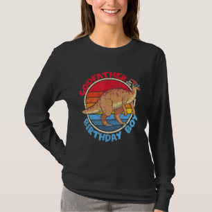 Camiseta Garoto Aniversário I Padrinho I Parasaurolophus I 