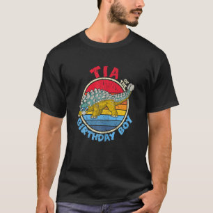 Camiseta Garoto Aniversário I Tia I Ankylosaurus I Matchin