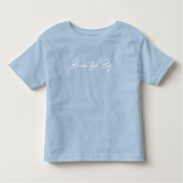 Camiseta Garoto Bonito: Meninos Trendy Blue Toddler Pré-Esc