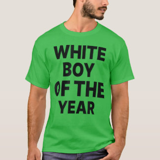 Camiseta Garoto Branco do Ano Garoto Engraçado