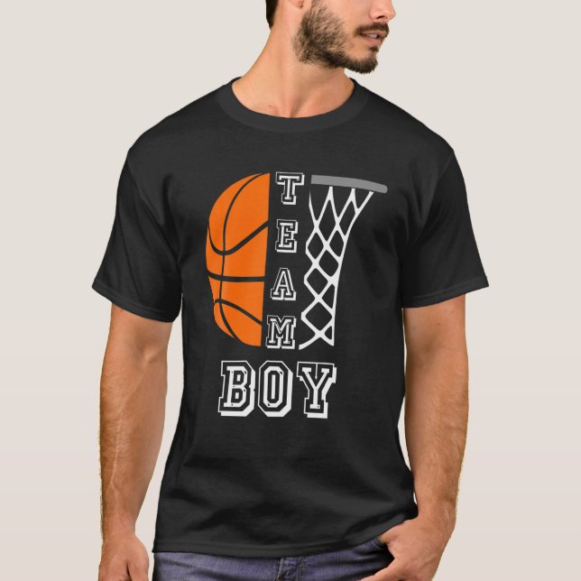 Camiseta Garoto da Equipe Reveladora de Gênero de Basquete (Frente)