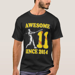 Camiseta Garoto de 11 Anos de Idade Incrível Desde 2014 Sof