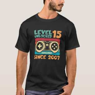 Camiseta Garoto De 15 Anos Jogador 15 Bday Jovens Jogador B
