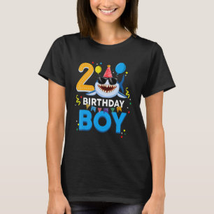 Camiseta Garoto De Aniversário Bonito De 2 Anos segundo ani