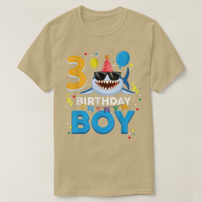 Camiseta Garoto De Aniversário Bonito De 3 Anos De Idade an (Frente do Design)
