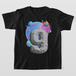 Camiseta Garoto de aniversário de 9 anos presente astronaut