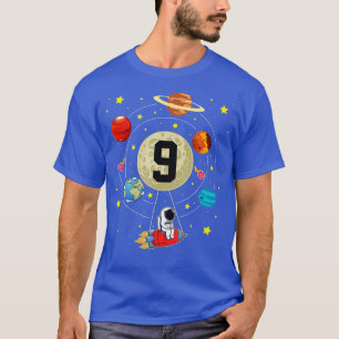 Camiseta Garoto de aniversário de 9 anos presente astronaut