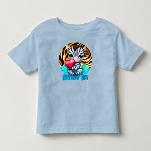 Camiseta Garoto de Aniversário de Zebra Cura