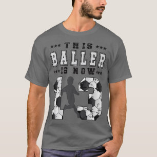 Camiseta Garoto de futebol de 13 Birday de Treze Anos