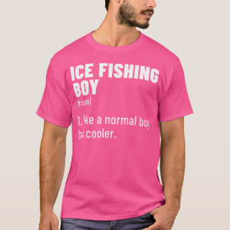 Camiseta Garoto De Pesca Do Gelo Nova Definição Pesca Do Pe