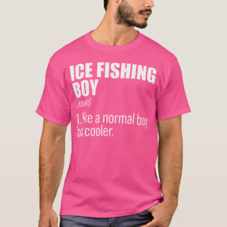 Camiseta Garoto De Pesca Do Gelo Nova Definição Pesca Do Pe