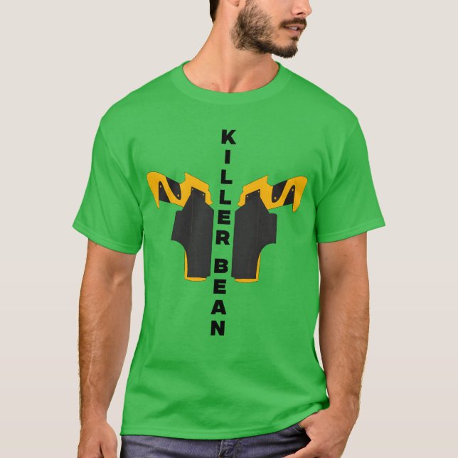 Camiseta Garoto-Design de pistola da Killer Bean (Frente)