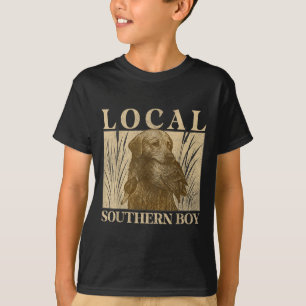 Camiseta Garoto do Sul Local Caçando Laboratório Negro ao a