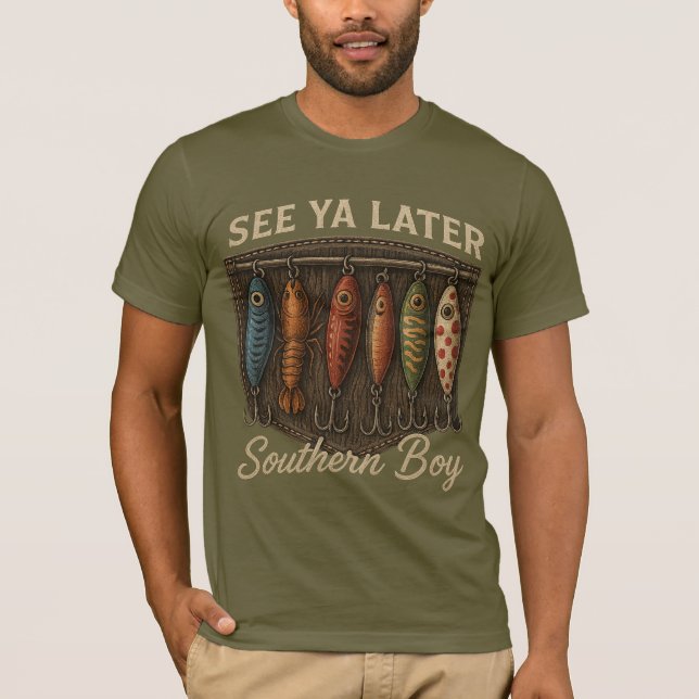 Camiseta Garoto do Sul Pesca Caça Rústica (Frente)