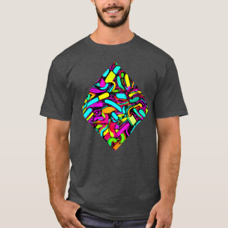 Camiseta Garoto estilo retrô vintage com brilho neon