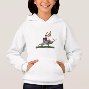 Camiseta Garoto Fada Andando no capuz da Tartaruga