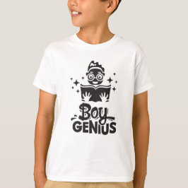 Camiseta Garoto Gênio De Volta Para Crianças De Escola Cita