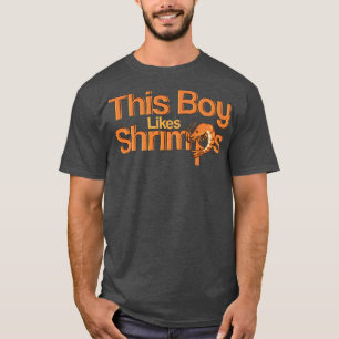 Camiseta Garoto Gosta De Camarões Engraçados Dizendo Chef D